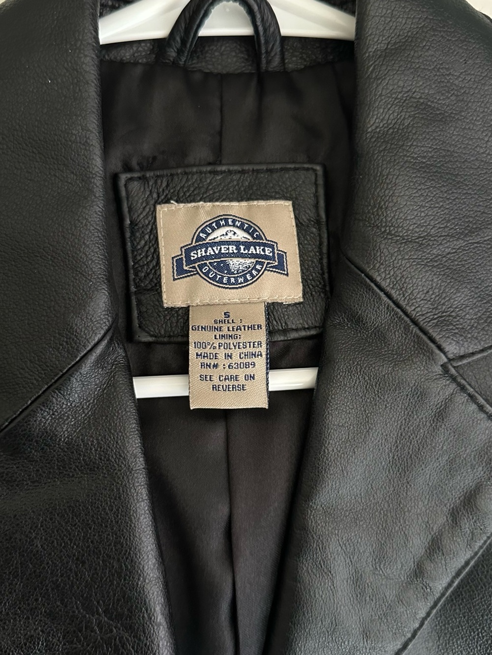 Harbor Bay Black Leather Pea Coat - Picture 3 of 3
